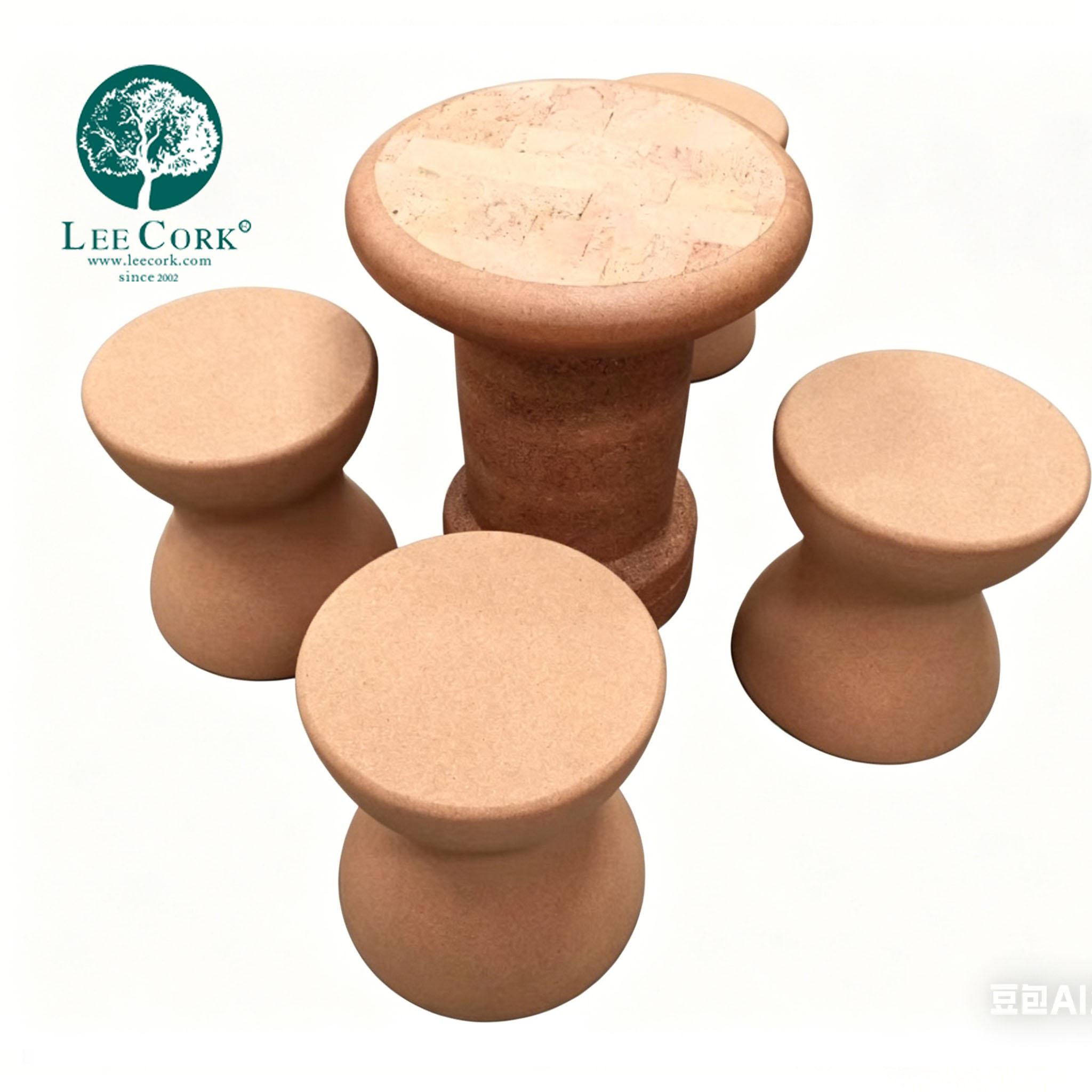 Cork table and chair set